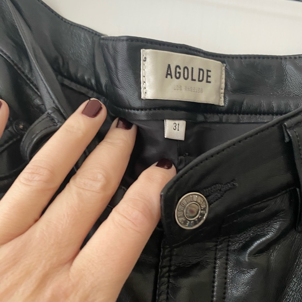 Agolde 90s Recycled Leather, High-rise, Straight Leg